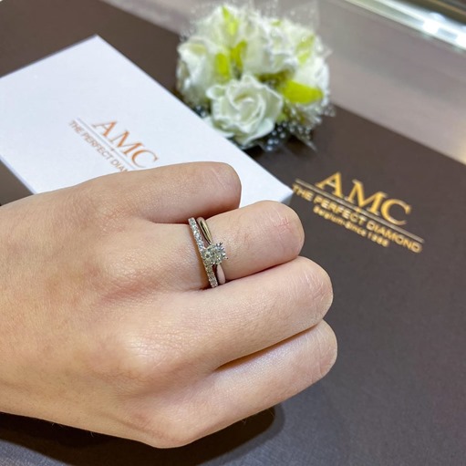 AMC鑽石婚戒 AMC高品質對戒 婚戒 結婚對戒推薦  情侶戒指生活照