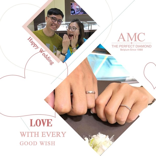 AMC鑽石婚戒 好評婚戒品牌 CP值超高婚戒品牌 AMC高品質對戒，訂婚鑽戒，結婚對戒，求婚鑽戒，婚戒推薦